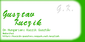 gusztav kuczik business card