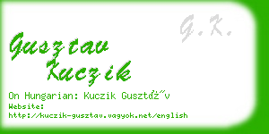 gusztav kuczik business card